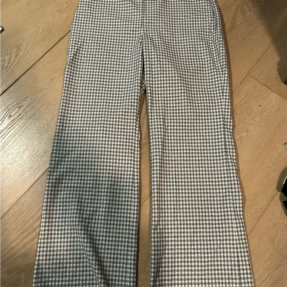 Aritzia Wilfred Monochrome Checkered Trousers
